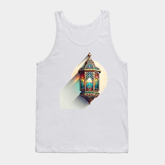 Arabic Elegance: A Kaleidoscopic Lantern Tank Top by AmelieDior